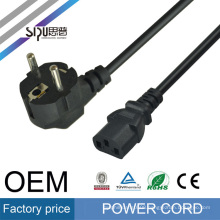 SIPU european standard supply EU plug 3-Prongs ac 13A 220V EU power cord for pc